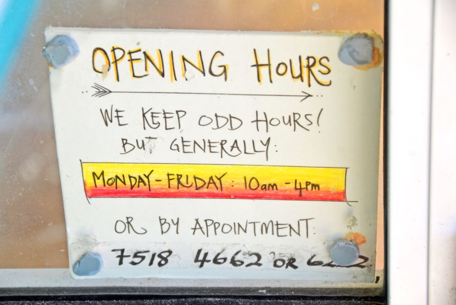 Odd Hours Sign Mandatory Credit To NiuePocketGuide.com Small